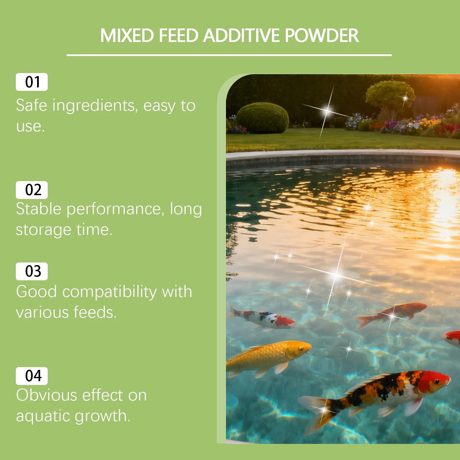 Mixed Feed Additive Powder for Aquaculture - Growth & Stability Formula 8 aquatic feed additive powder spu988677708198 desc 8