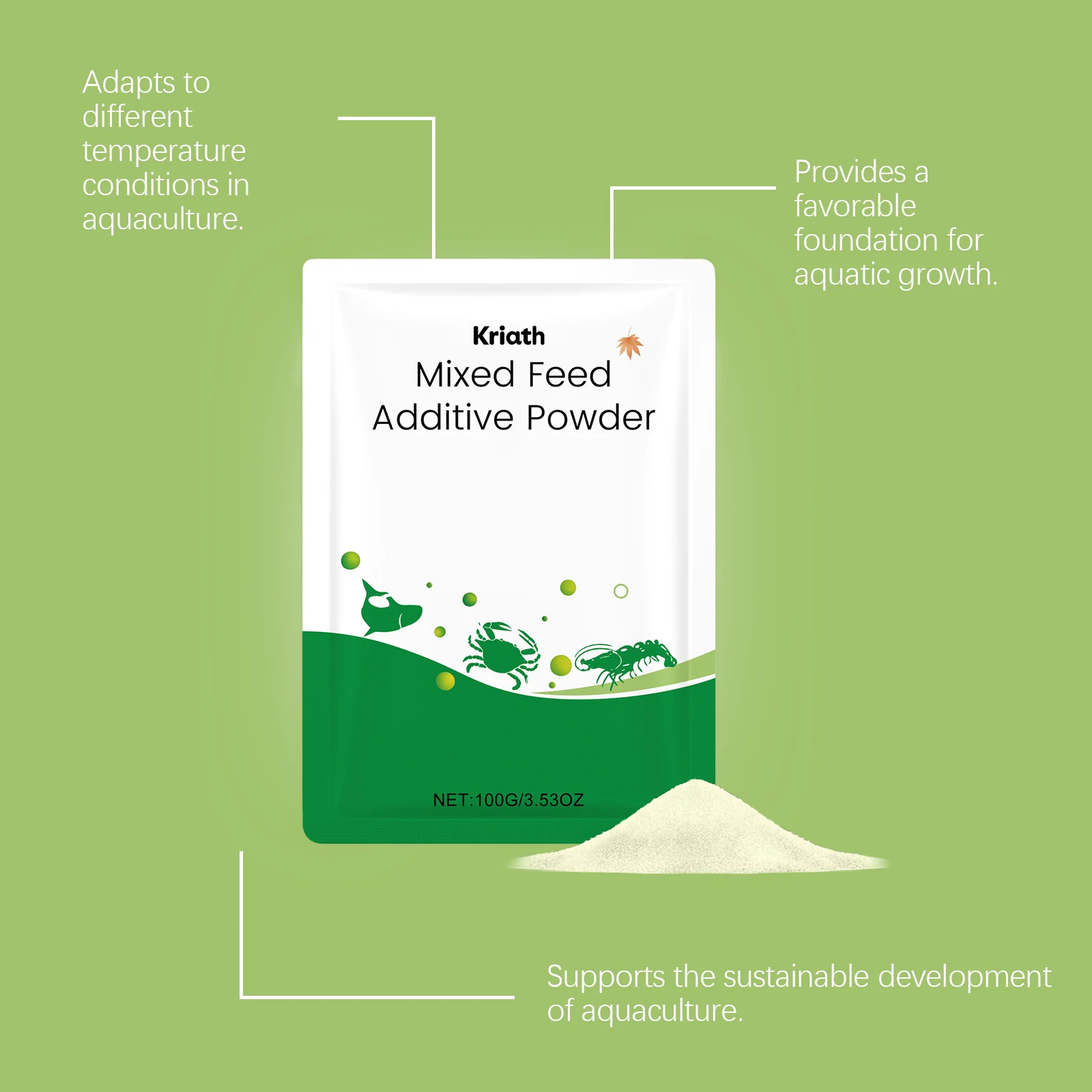 Mixed Feed Additive Powder for Aquaculture - Growth & Stability Formula 9 aquatic feed additive powder spu988677708198 desc 9