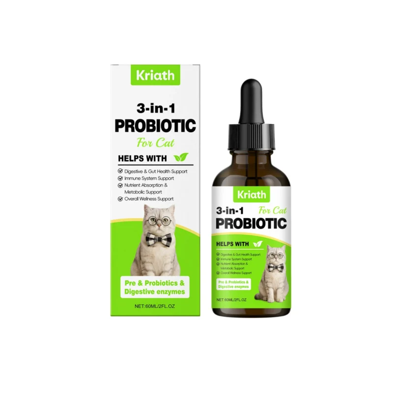 cat-probiotic-drops-spu987601236500-1 Kriath 3-in-1 Probiotic Drops for Cats - Digestive & Immune Support