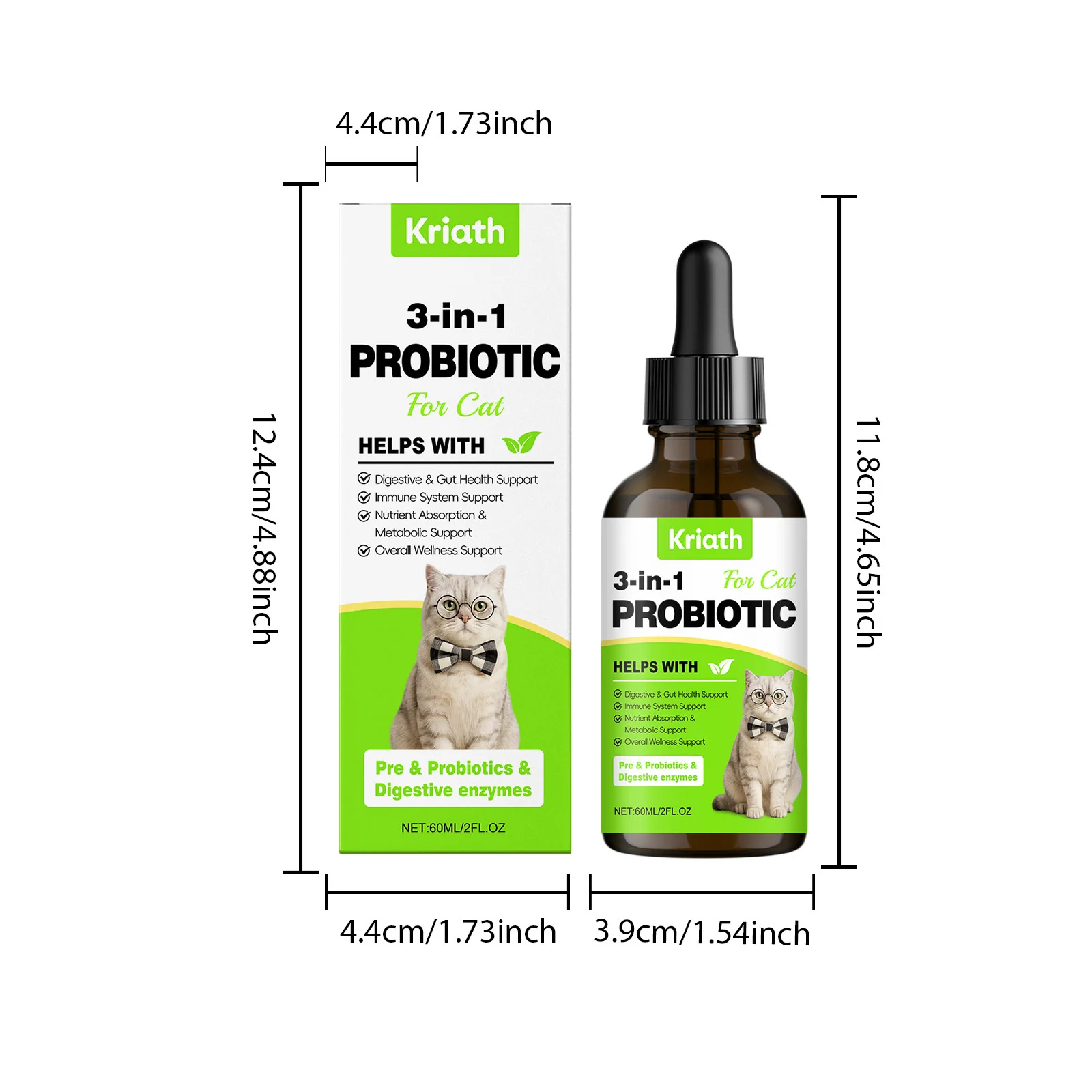 3-in-1 Probiotic Drops for Cats - Digestive & Immune Support 1 cat probiotic drops spu987601236500 desc 1