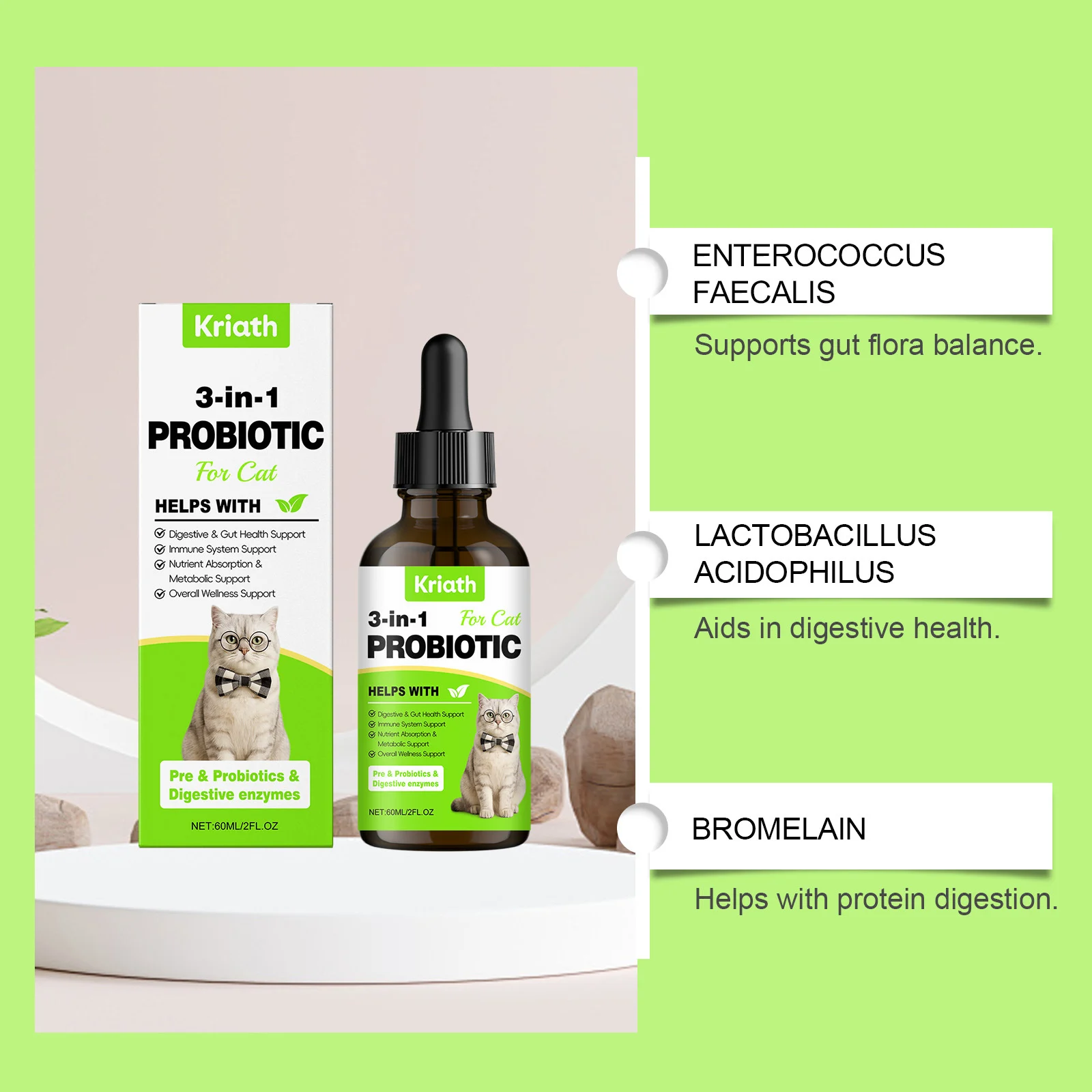 3-in-1 Probiotic Drops for Cats - Digestive & Immune Support 7 cat probiotic drops spu987601236500 desc 7