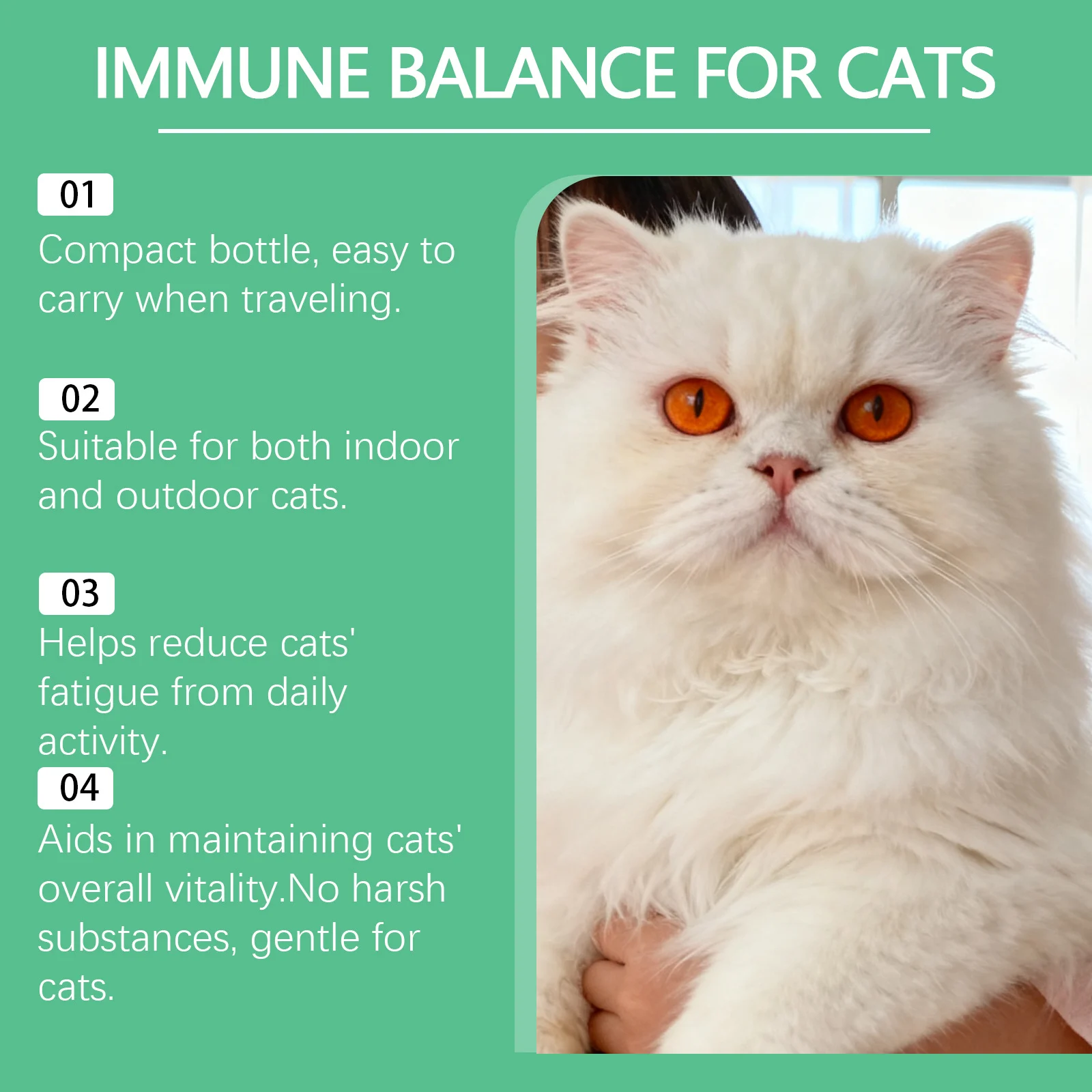 Cat Immune and Urinary Supplement Drops - 60ml Liquid Formula 8 cat supplement drops spu990100830225 desc 8