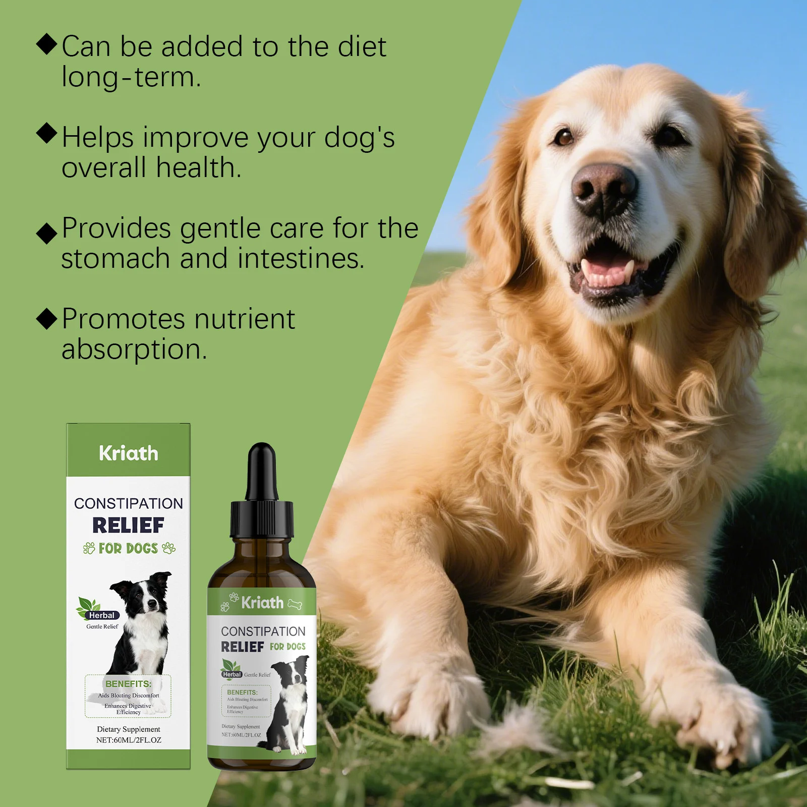 Herbal Dog Constipation Relief Liquid - Gentle Digestive Aid (60ml) 12 dog constipation relief liquid spu979562358994 desc 12