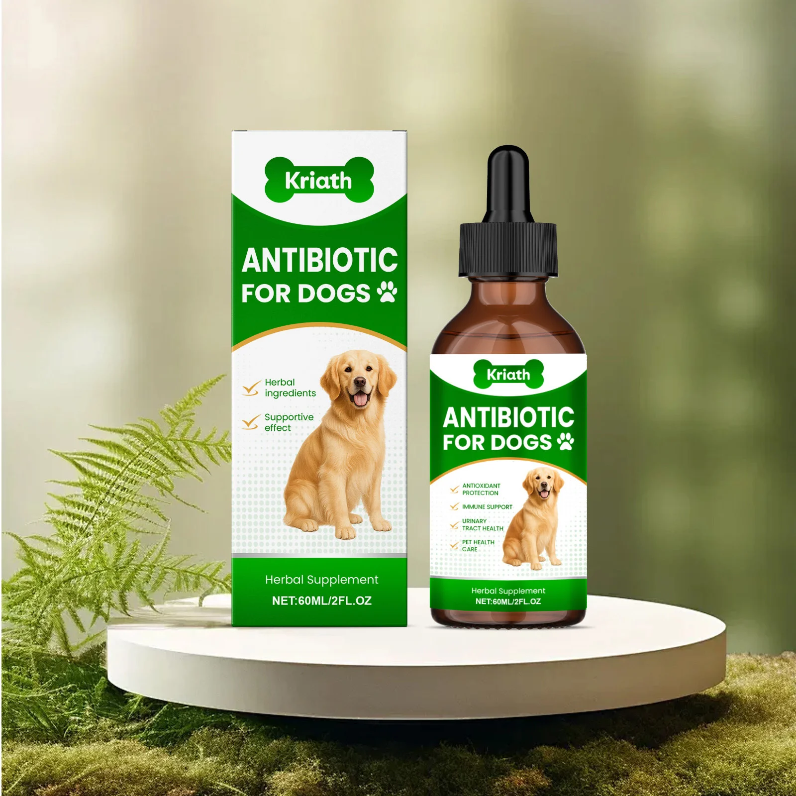 Herbal Supplement Drops for Dogs - Immune & Urinary Tract Support (60ml) 2 herbal dog supplement drops spu973735553307 desc 2