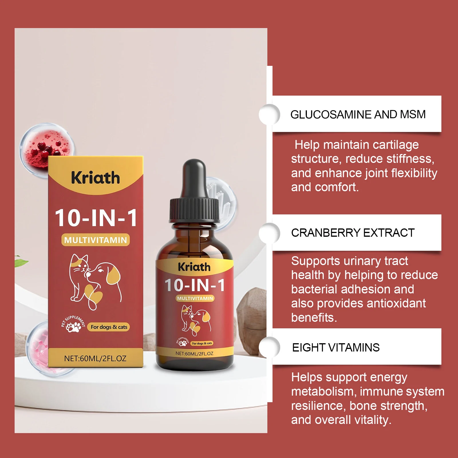 10-in-1 Multivitamin Liquid for Dogs and Cats - Joint & Immune Support 7 pet multivitamin liquid spu976102704600 desc 7