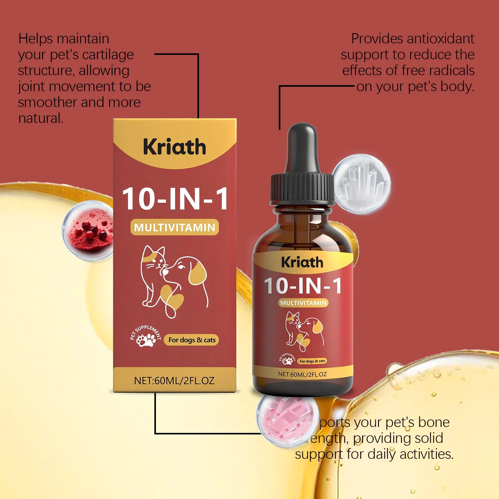 10-in-1 Multivitamin Liquid for Dogs and Cats - Joint & Immune Support 9 pet multivitamin liquid spu976102704600 desc 9